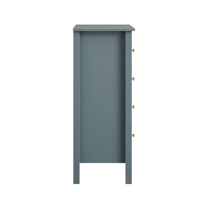 Commode 4 tiroirs Oakham, bleu orage
