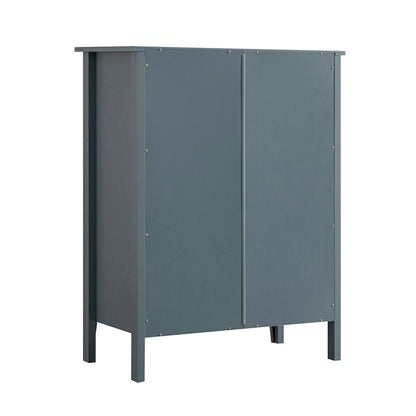 Commode 4 tiroirs Oakham, bleu orage
