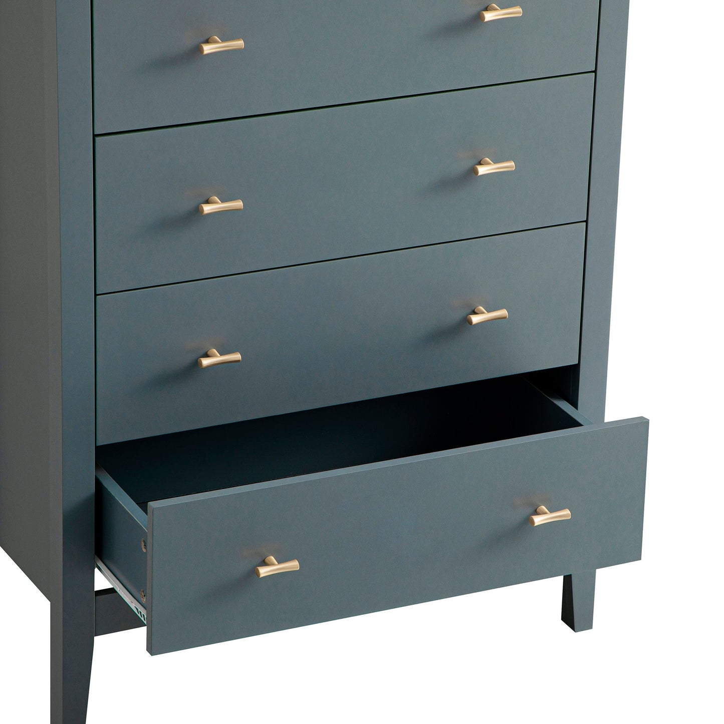 Commode 4 tiroirs Oakham, bleu orage
