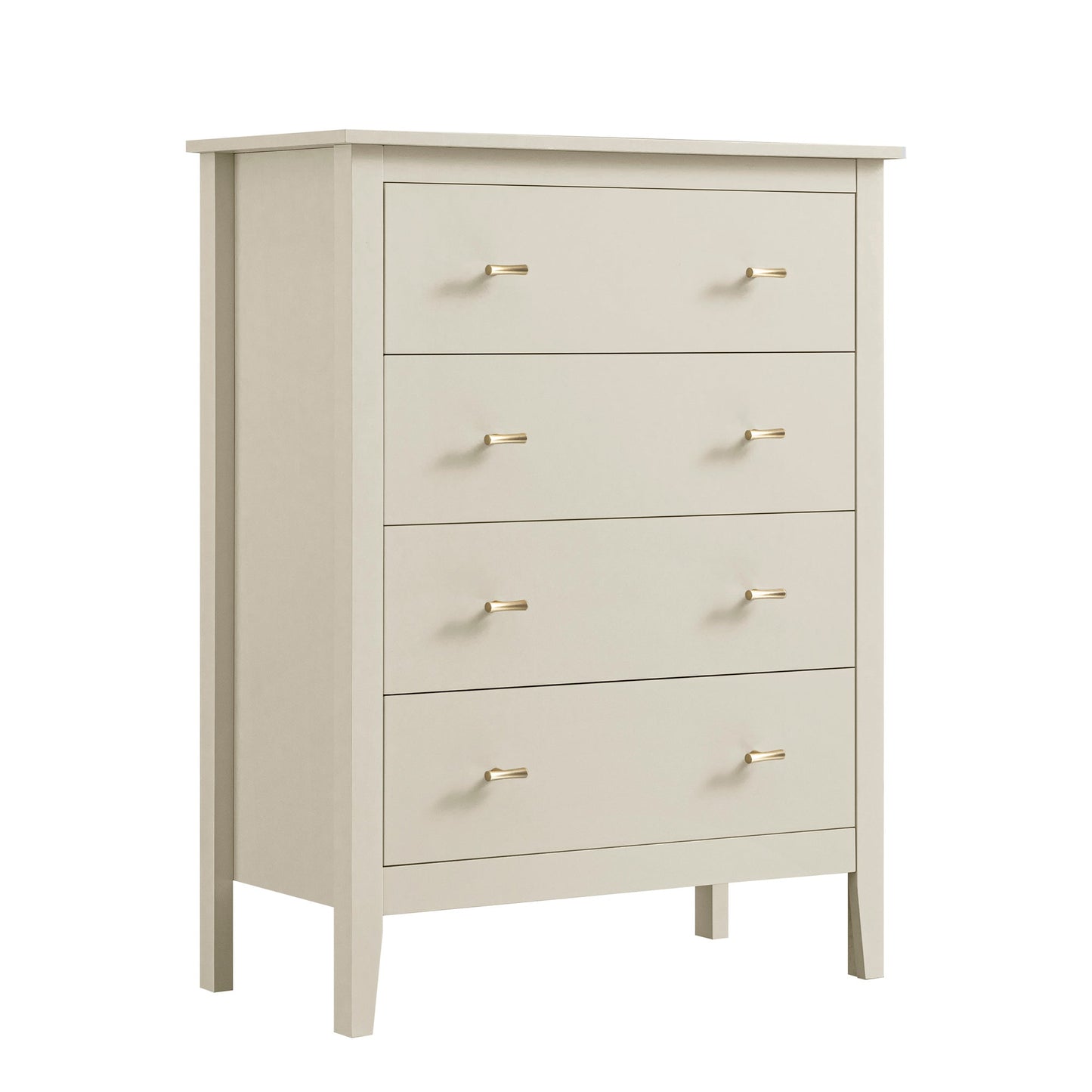 Commode Oakham à 4 tiroirs, blanc ombré