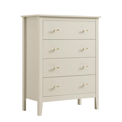 Commode Oakham à 4 tiroirs, blanc ombré