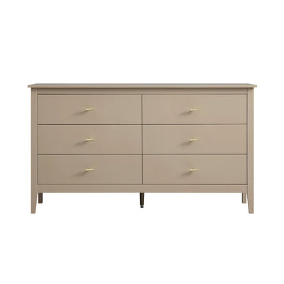 Commode 6 tiroirs Oakham, gris foncé
