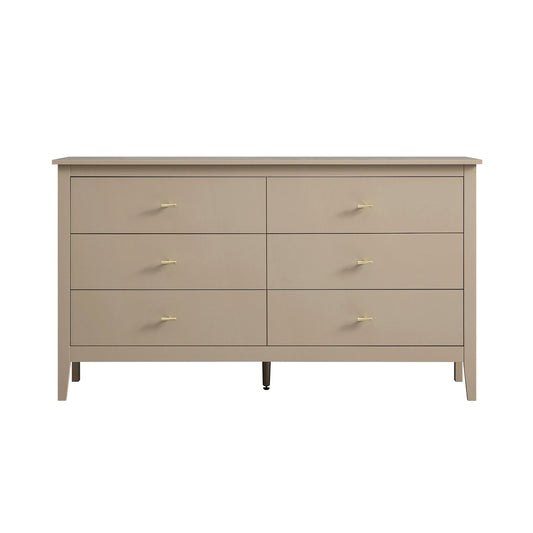 Commode 6 tiroirs Oakham, gris foncé