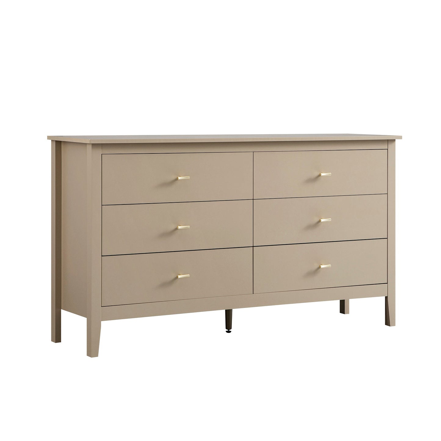 Commode 6 tiroirs Oakham, gris foncé