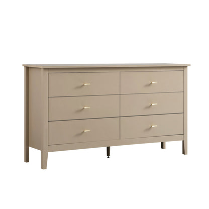 Commode 6 tiroirs Oakham, gris foncé