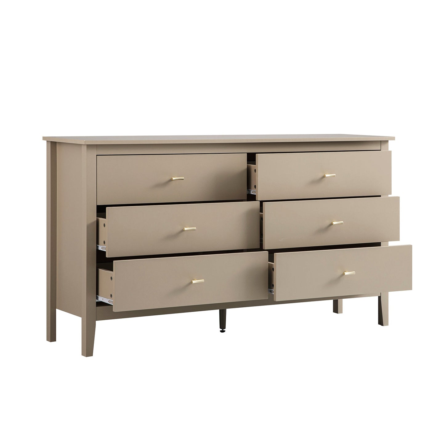 Commode 6 tiroirs Oakham, gris foncé