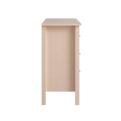 Commode 6 tiroirs Oakham, rose nude