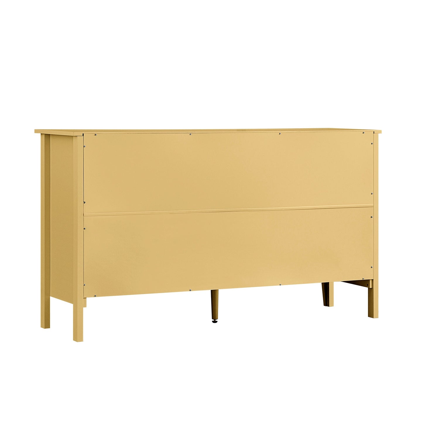 Commode 6 tiroirs Oakham, rotin jaune
