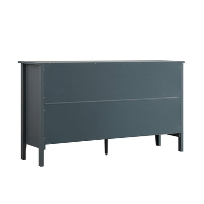Commode 6 tiroirs Oakham, bleu orage