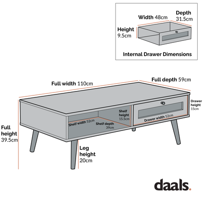 Table basse en rotin tressé Frances en bois de couleur noire