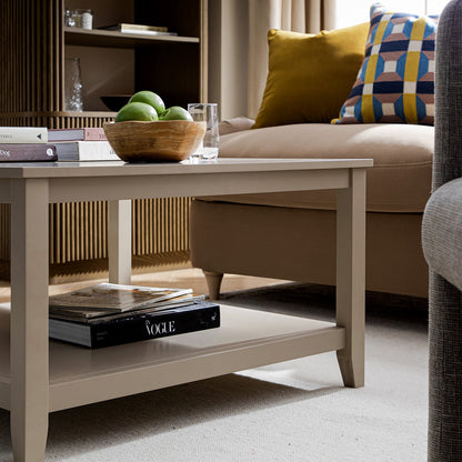 Table basse carrée Oakham 80 cm, gris foncé