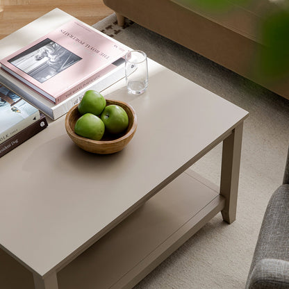 Table basse carrée Oakham 80 cm, gris foncé