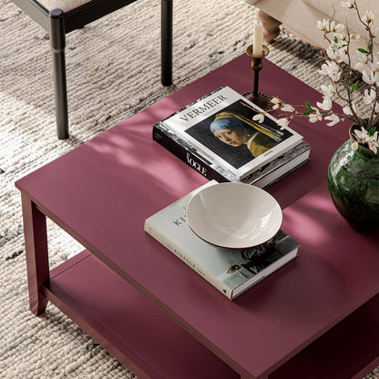 Table basse carrée Oakham 80 cm, cerisier sauvage