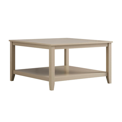 Table basse carrée Oakham 80 cm, gris foncé