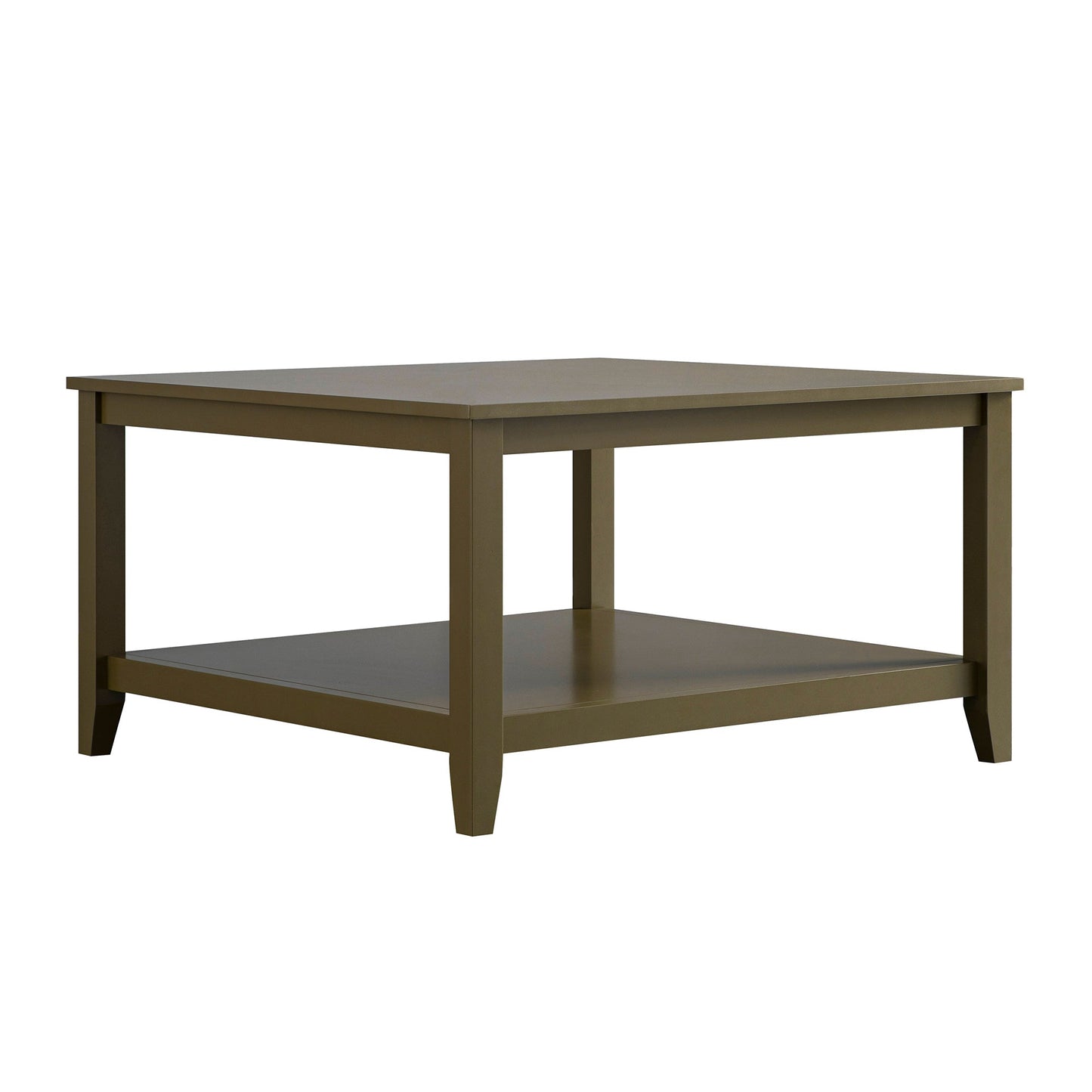 Table basse carrée Oakham 80 cm, Olive Grove