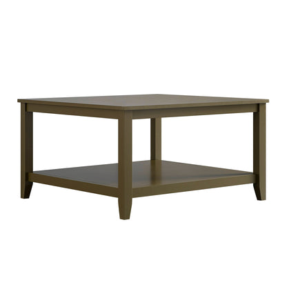 Table basse carrée Oakham 80 cm, Olive Grove