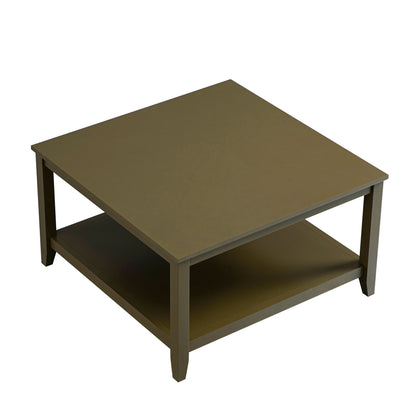 Table basse carrée Oakham 80 cm, Olive Grove