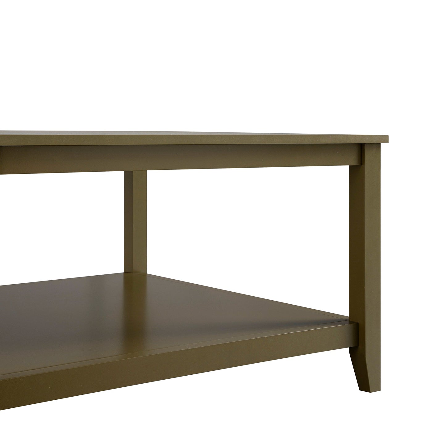 Table basse carrée Oakham 80 cm, Olive Grove