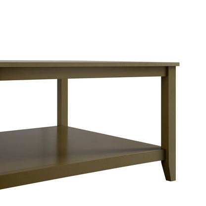 Table basse carrée Oakham 80 cm, Olive Grove