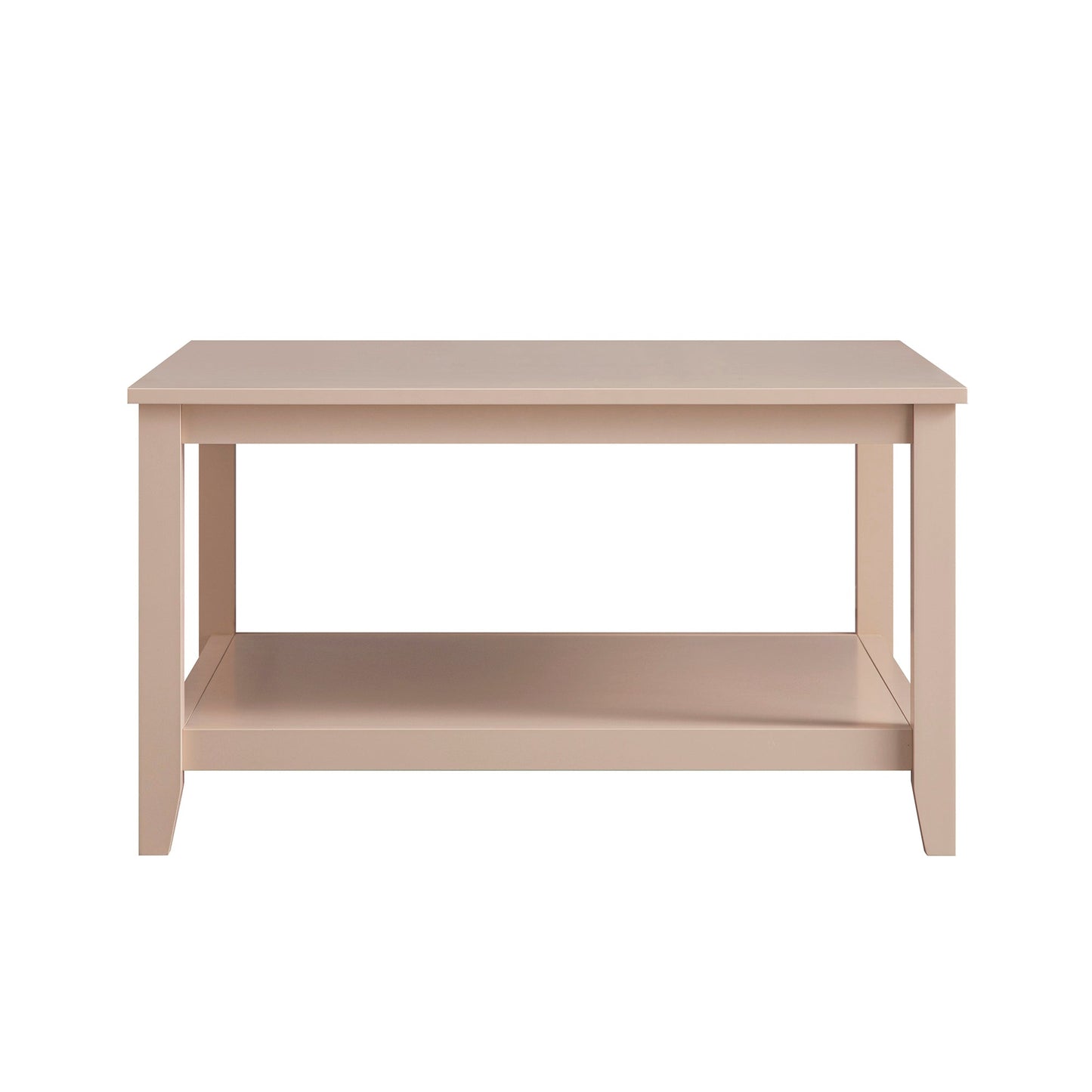Table basse carrée Oakham 80 cm, rose nude