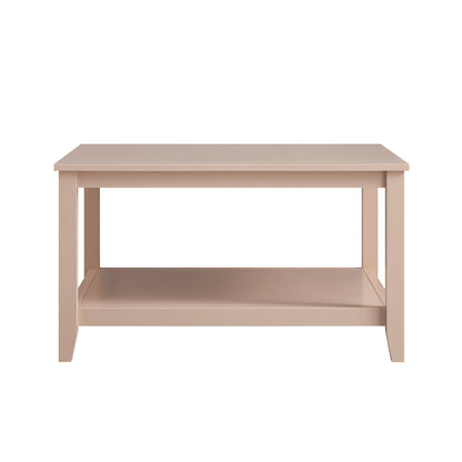 Table basse carrée Oakham 80 cm, rose nude