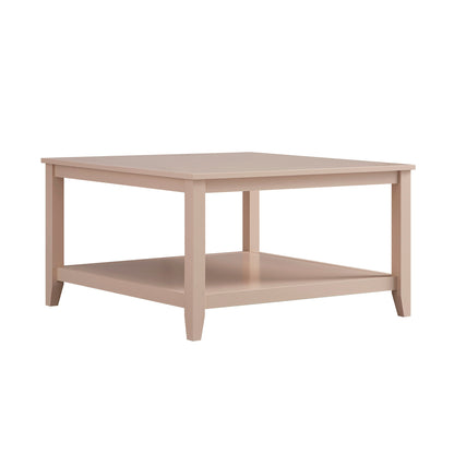 Table basse carrée Oakham 80 cm, rose nude