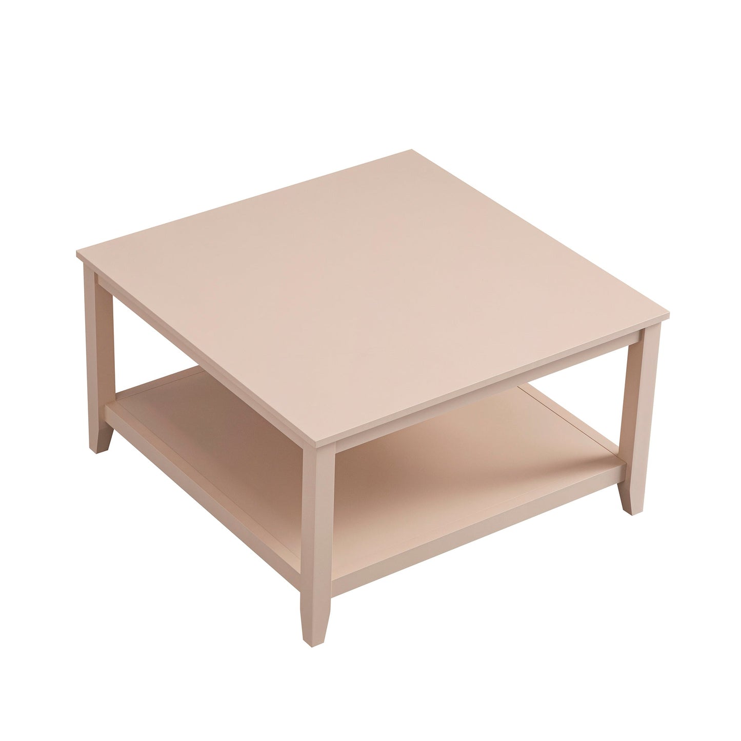 Table basse carrée Oakham 80 cm, rose nude
