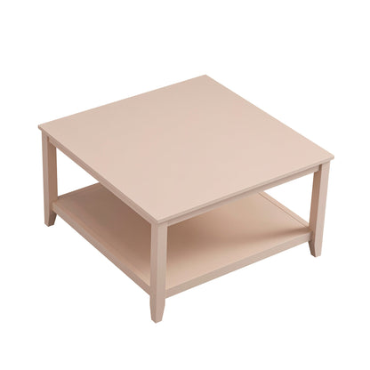 Table basse carrée Oakham 80 cm, rose nude