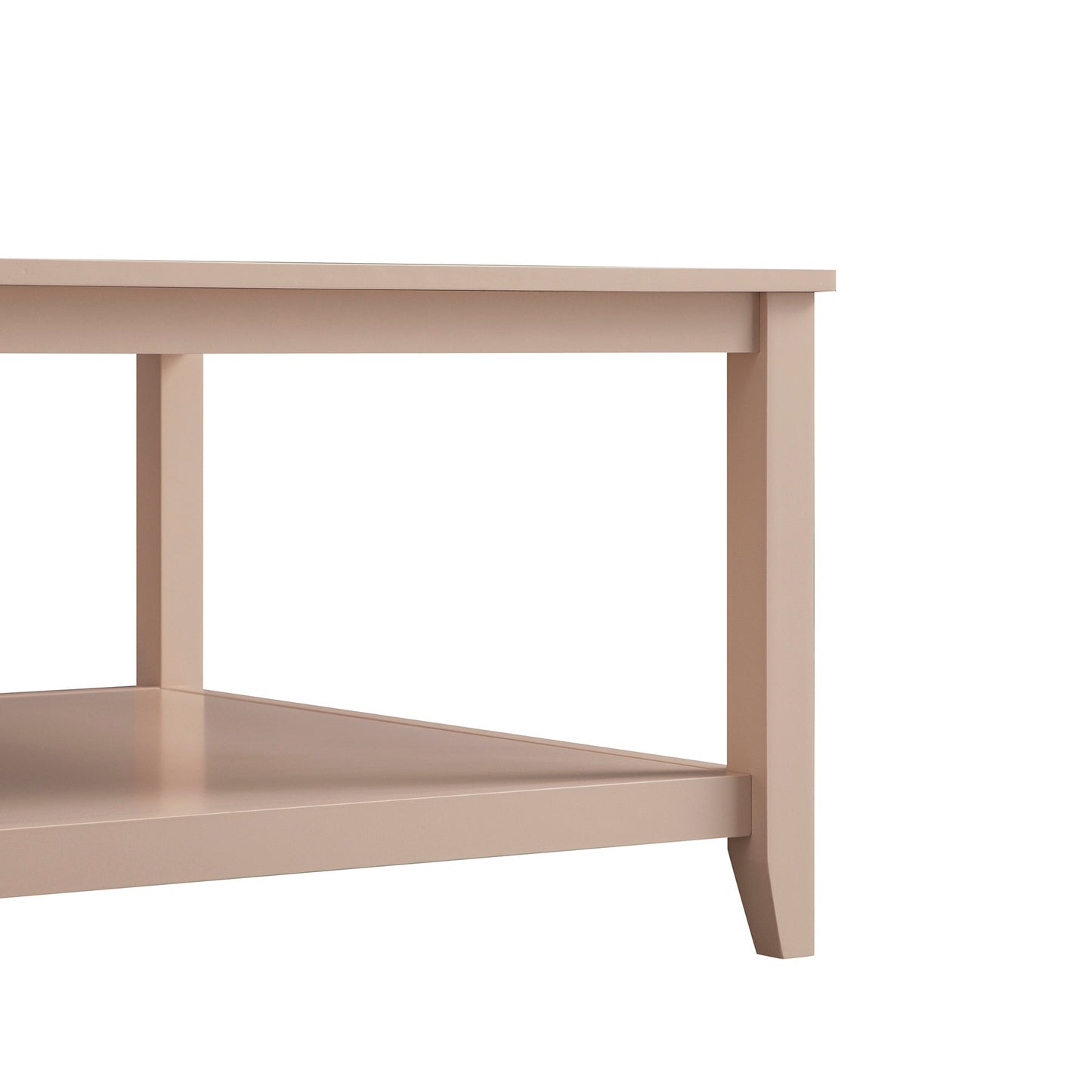 Table basse carrée Oakham 80 cm, rose nude