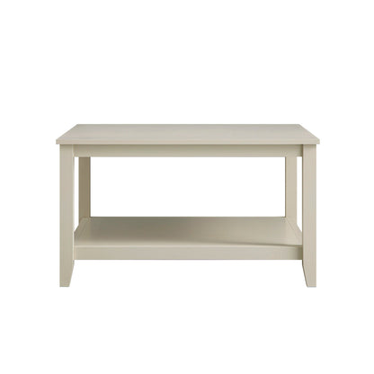 Table basse carrée Oakham 80 cm, blanc ombré