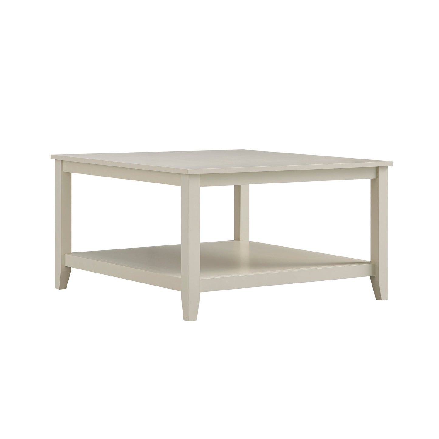 Table basse carrée Oakham 80 cm, blanc ombré