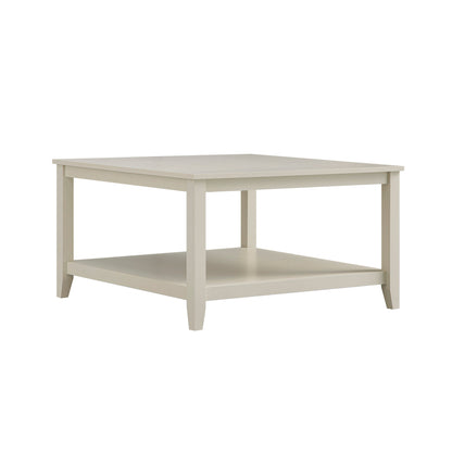 Table basse carrée Oakham 80 cm, blanc ombré