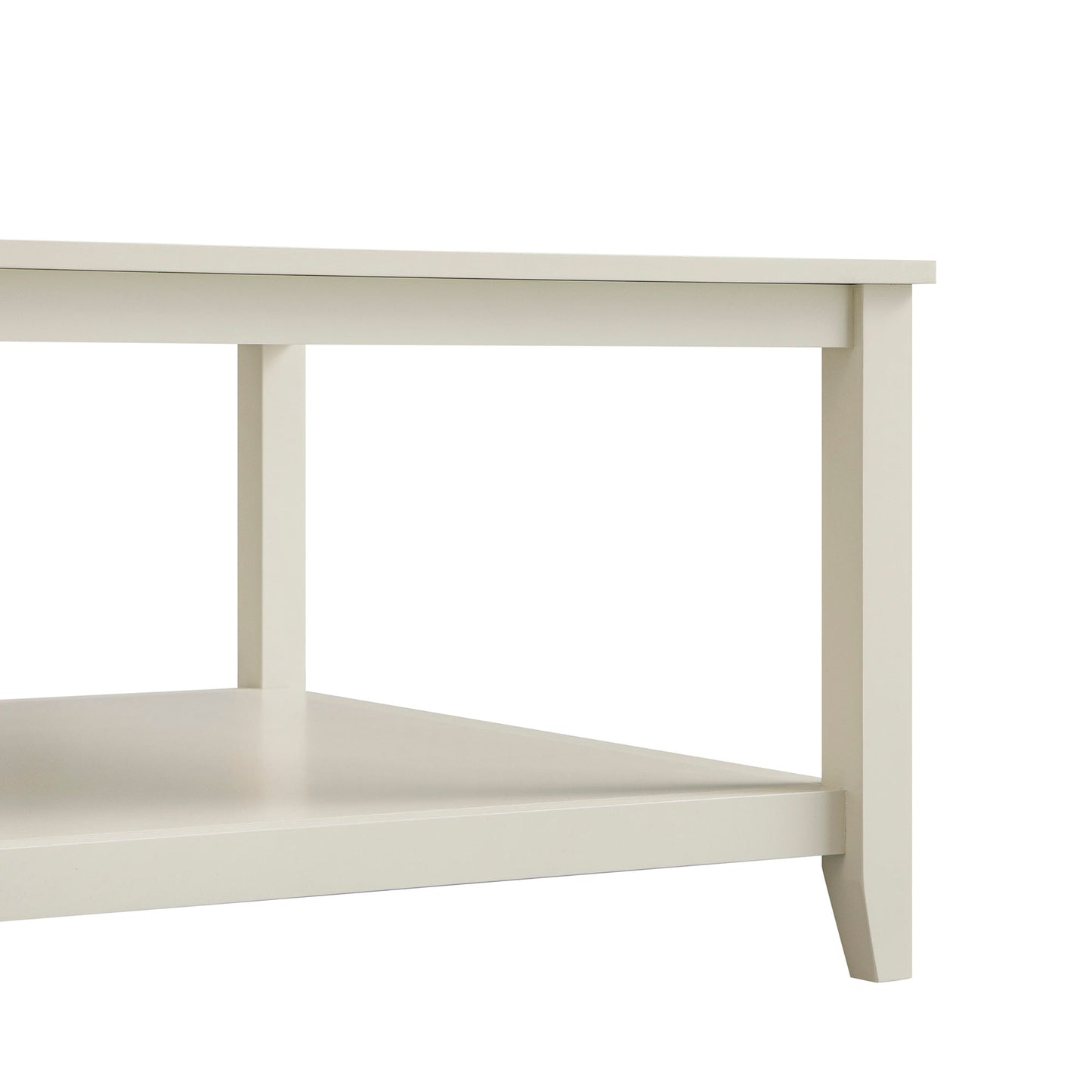Table basse carrée Oakham 80 cm, blanc ombré