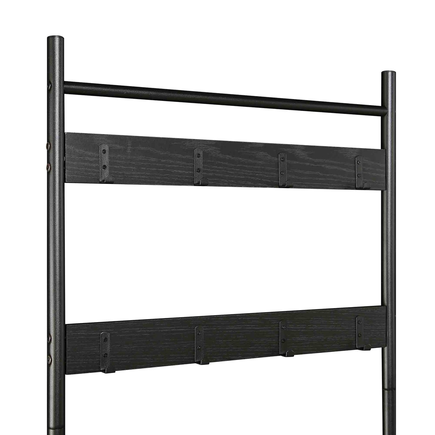 Meuble d'entrée tissé Frances avec coussin, noir