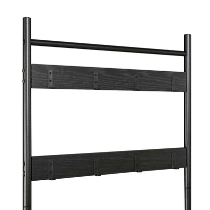 Meuble d'entrée tissé Frances avec coussin, noir