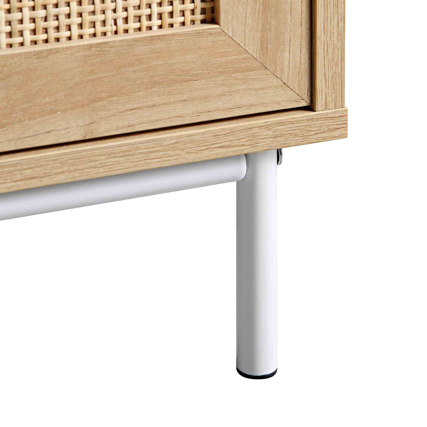 Meuble d'entrée tissé Frances avec coussin, naturel