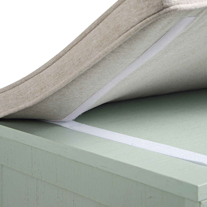 Meuble d'entrée tissé Frances avec coussin, menthe