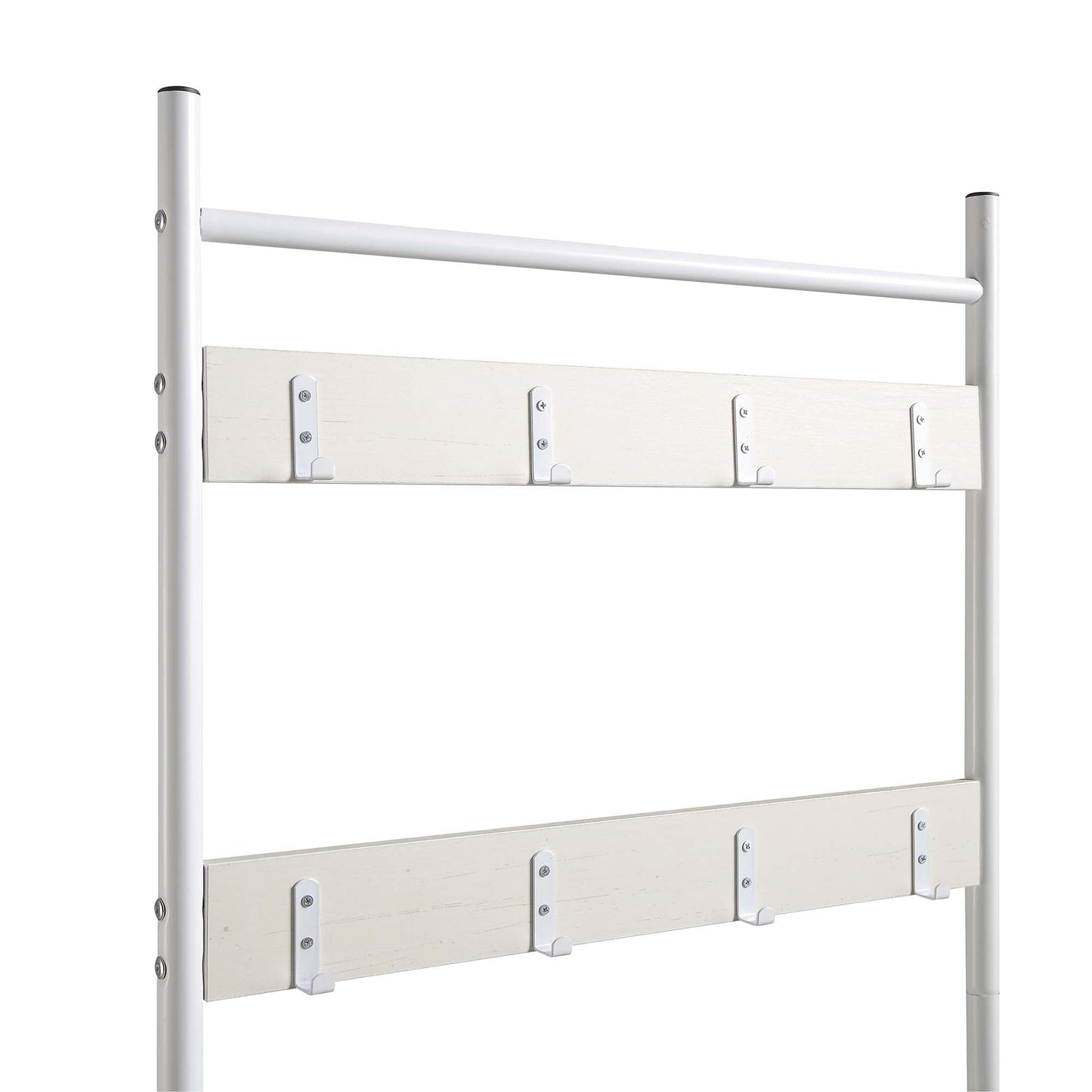 Meuble d'entrée tissé Frances avec coussin, blanc