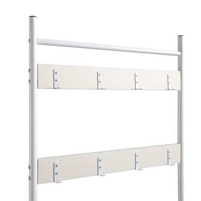 Meuble d'entrée tissé Frances avec coussin, blanc