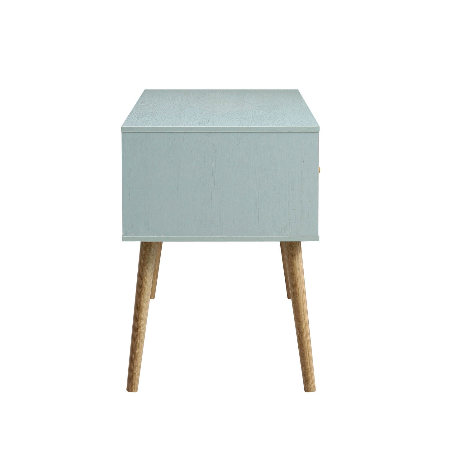 Bureau 2 portes en rotin tressé Frances, menthe