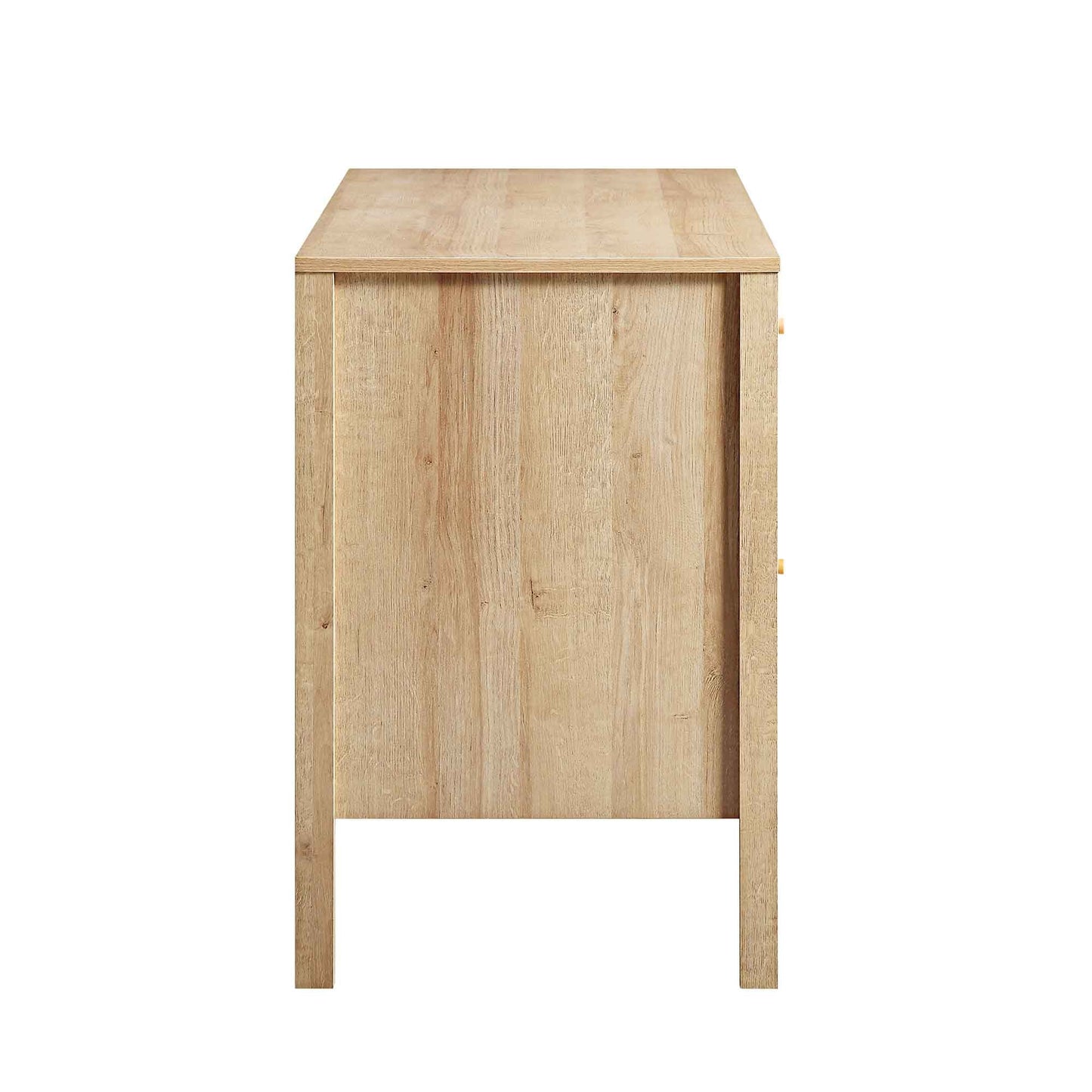 Bureau 3 tiroirs en rotin tressé Frances, naturel