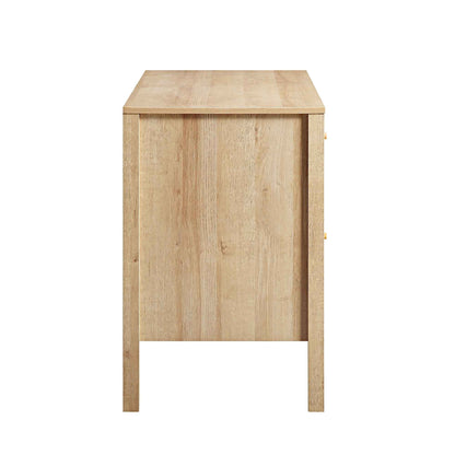 Bureau 3 tiroirs en rotin tressé Frances, naturel