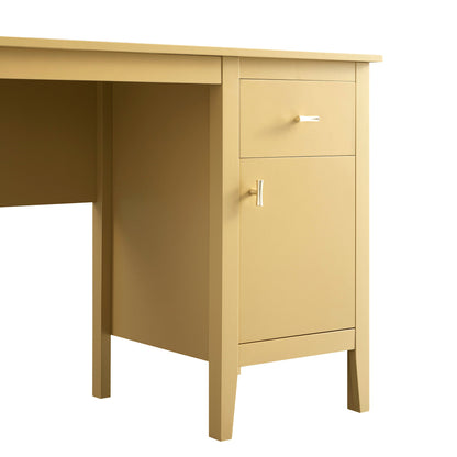 Bureau Oakham, rotin jaune