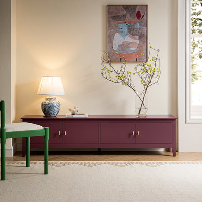 Meuble TV Oakham 180 cm de large, cerisier sauvage