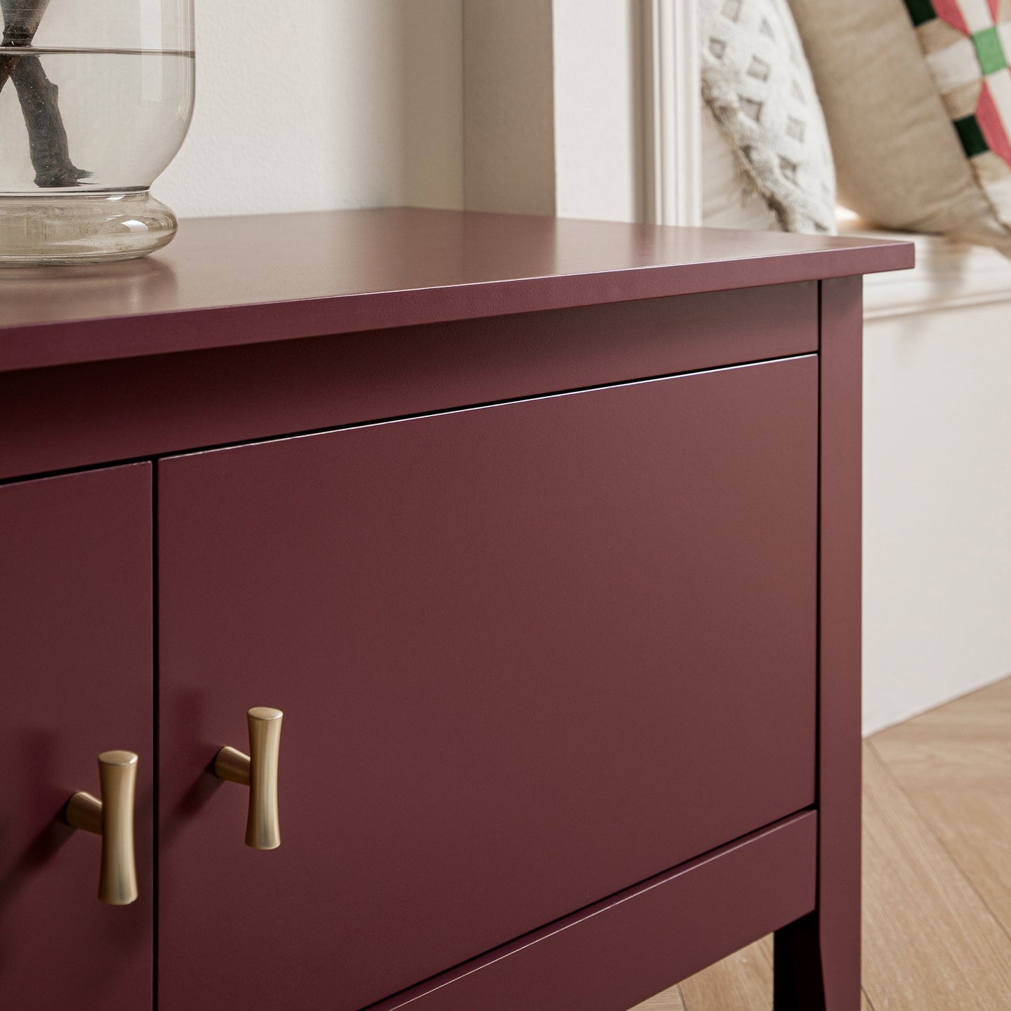 Meuble TV Oakham 180 cm de large, cerisier sauvage