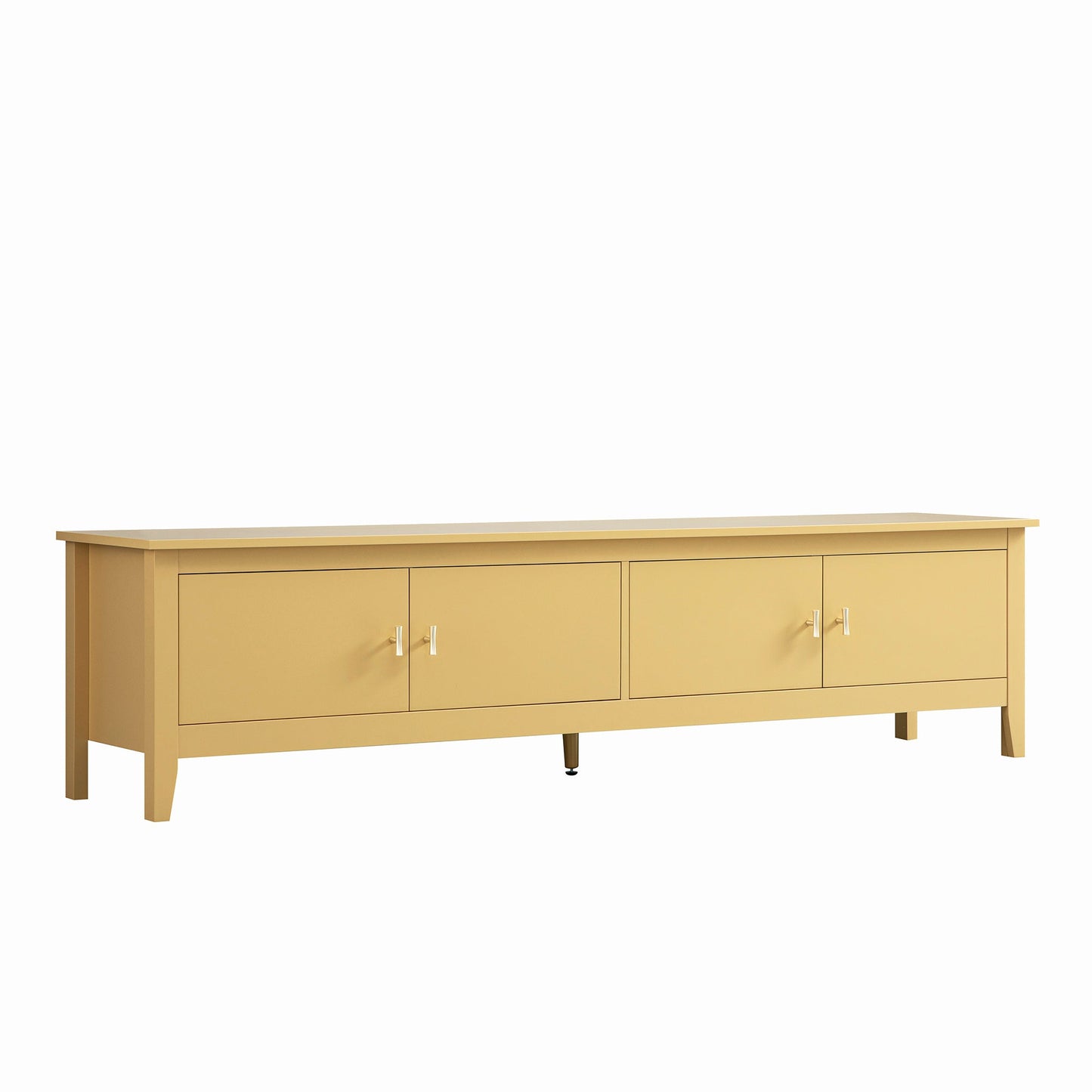 Meuble TV Oakham 180 cm de large, rotin jaune