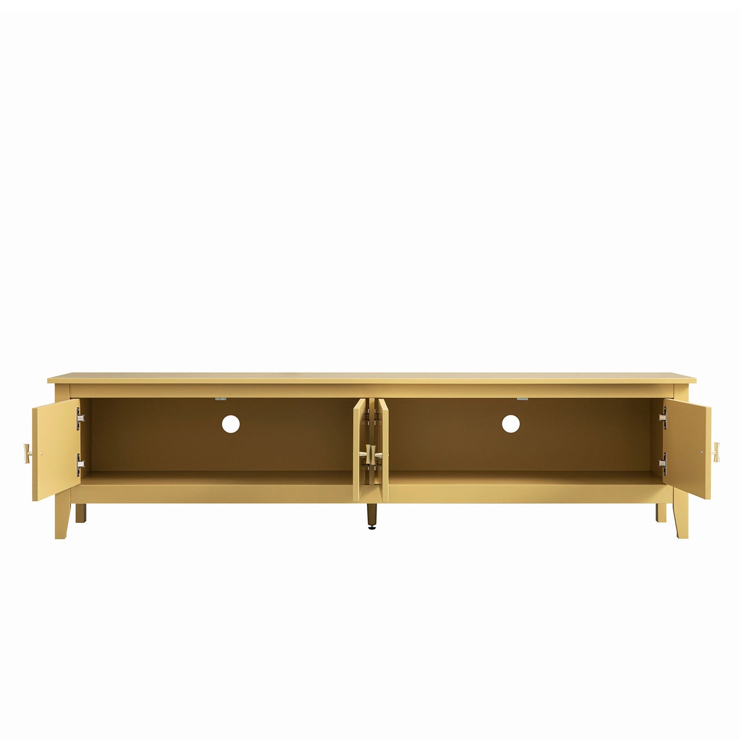 Meuble TV Oakham 180 cm de large, rotin jaune