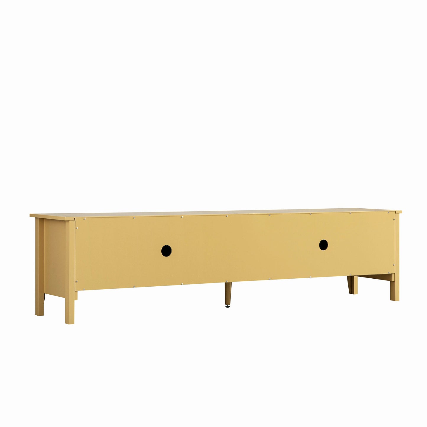 Meuble TV Oakham 180 cm de large, rotin jaune