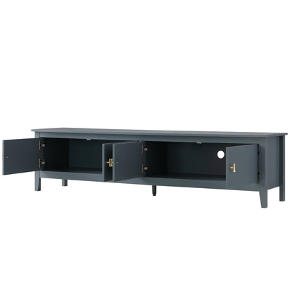 Meuble TV Oakham 180 cm de large, bleu orage