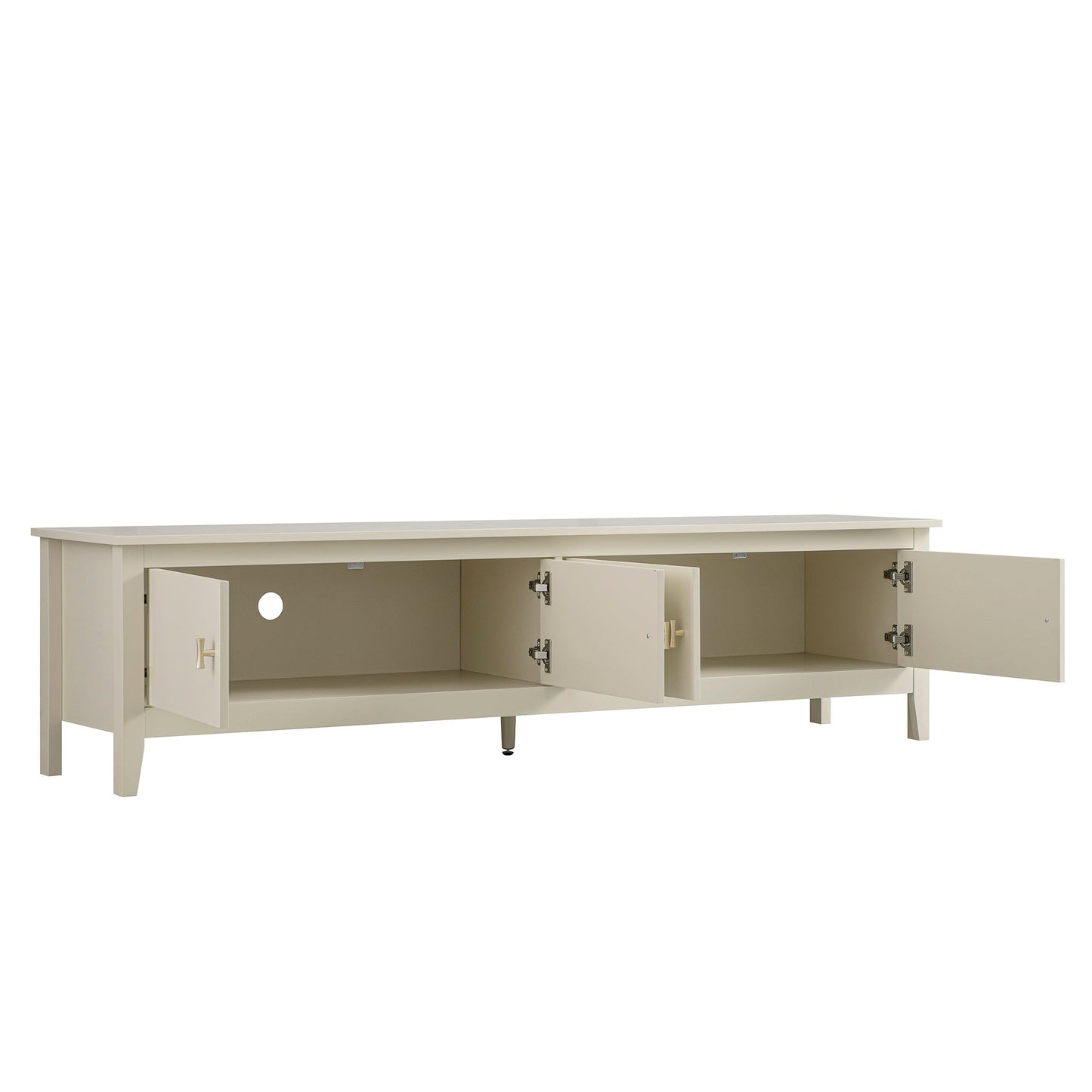 Meuble TV Oakham 180 cm de large, blanc ombré
